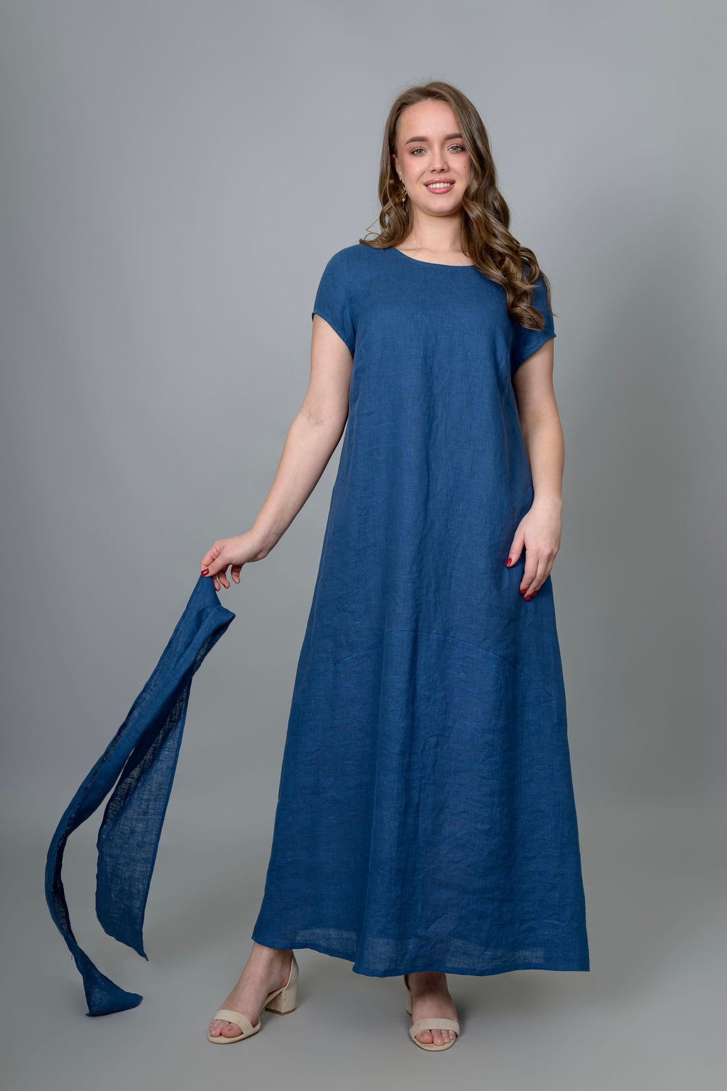 Платье  100% лен