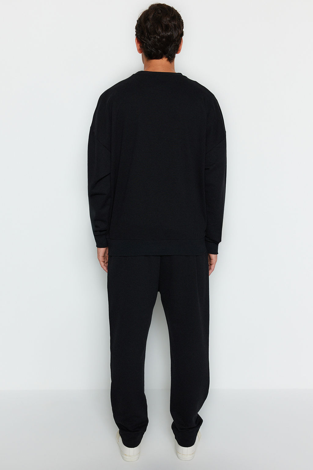 TRENDYOL MAN Siyah Regular Fit Bask?l? Orme Pijama Tak?m? TMNAW24PT00045 - Trendyolmilla фото 4