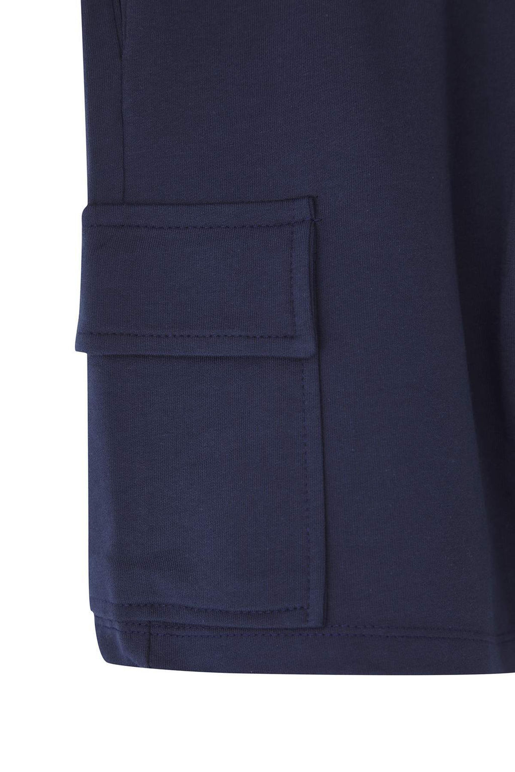 Lacivert-Gri 2li Erkek Cocuk Pamuklu Beli Lastikli Kargo Cepli Orme Sort TKDSS25SR00006 - Trendyolmilla фото 2