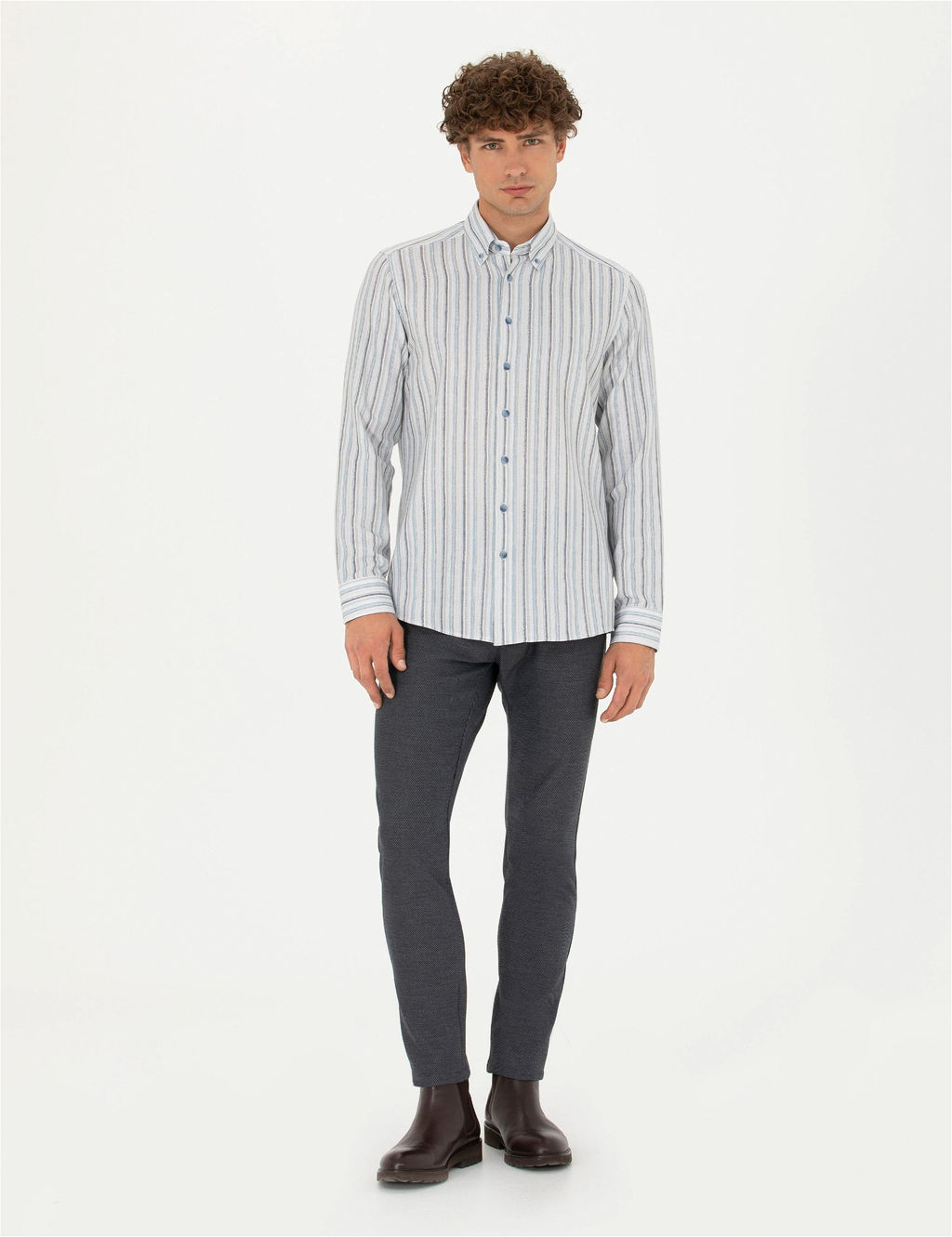 Mavi Slim Fit Uzun Kollu G_mlek - Pierre cardin фото 4