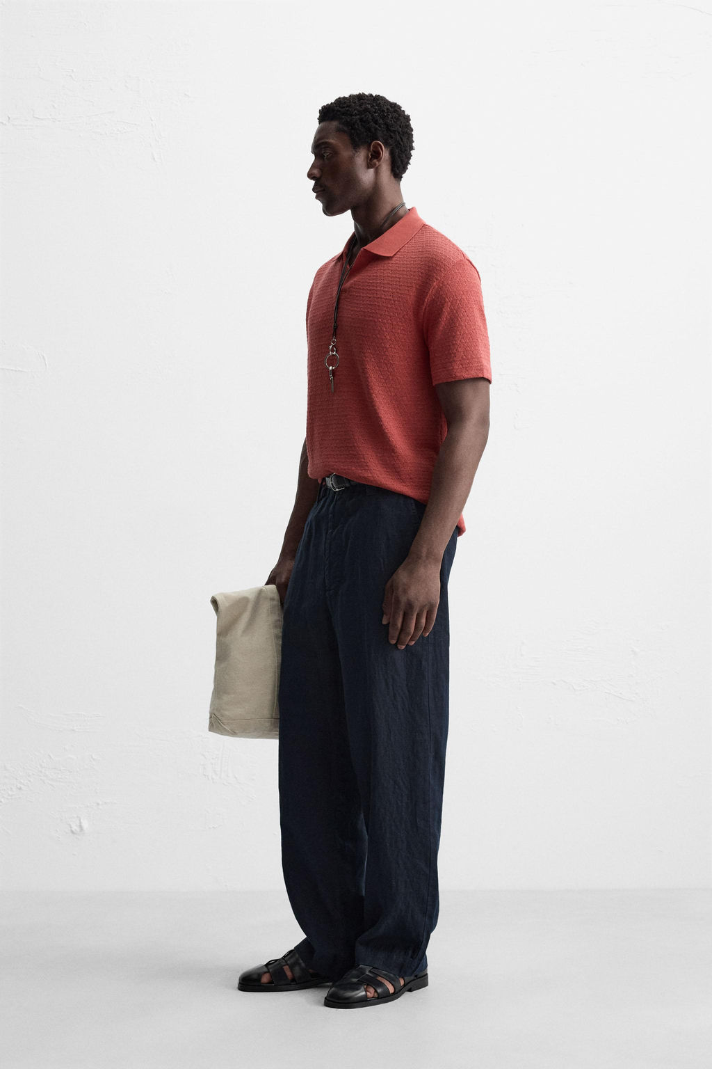 GEOMETRIC JACQUARD POLO SHIRT - Zara фото 4