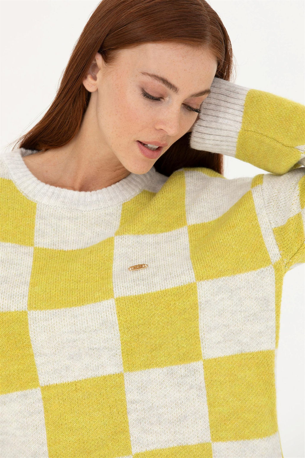 Женский свитер фисташкового зеленого цвета - U.s. polo assn фото 9