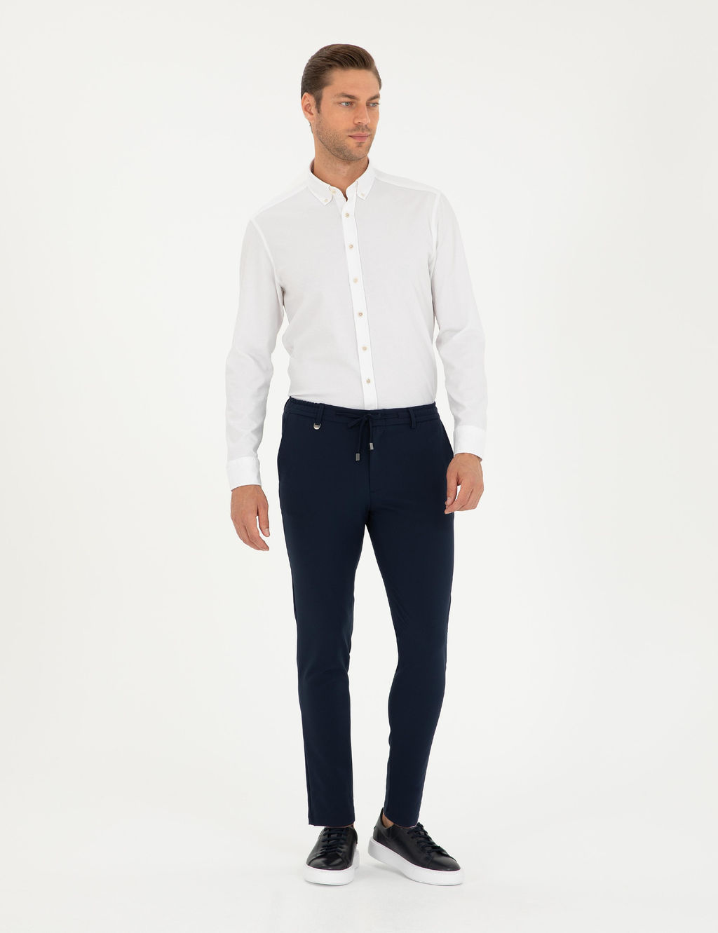 Beyaz Slim Fit Uzun Kollu G_mlek