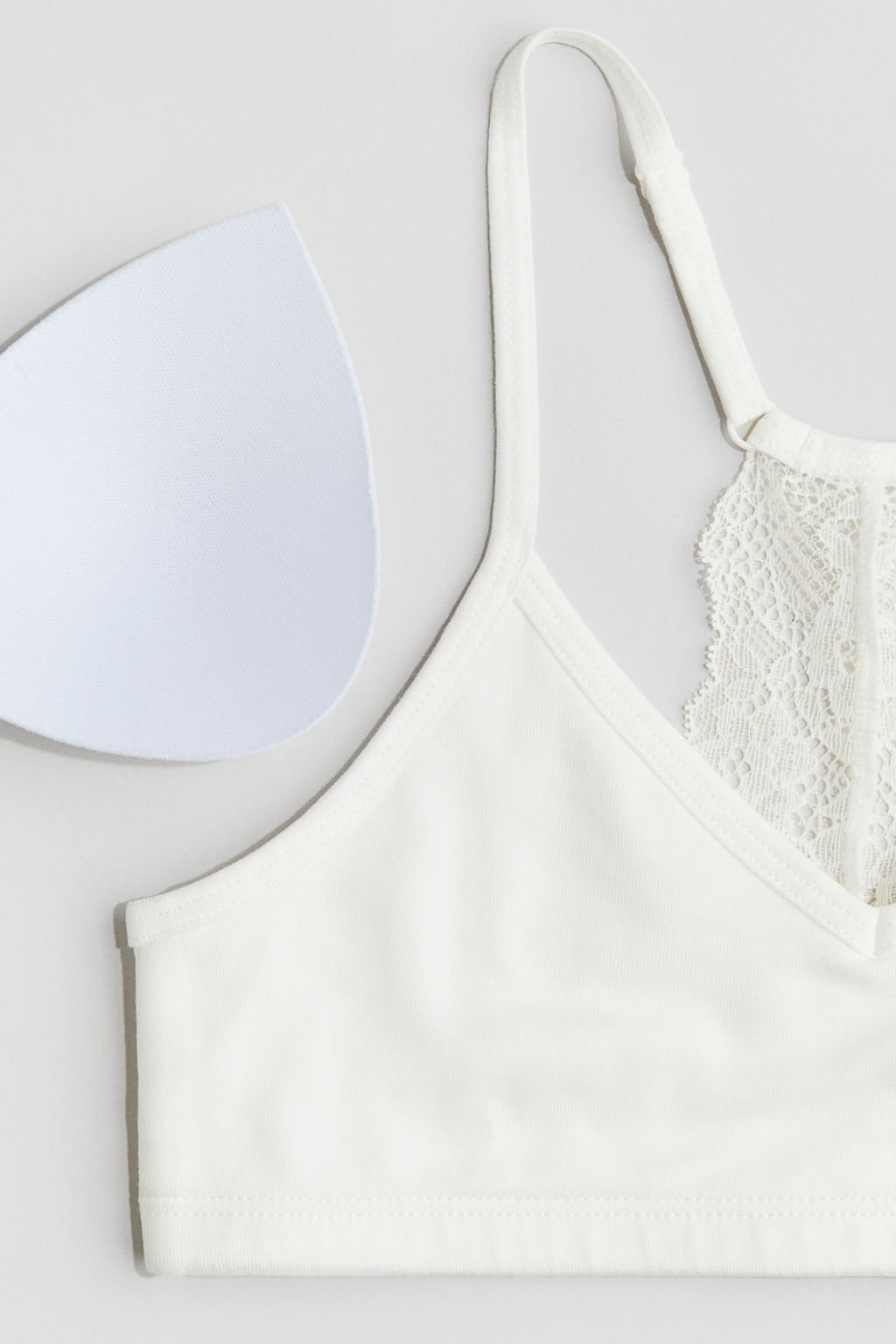 Crop top con detalle de encaje - H&m фото 4