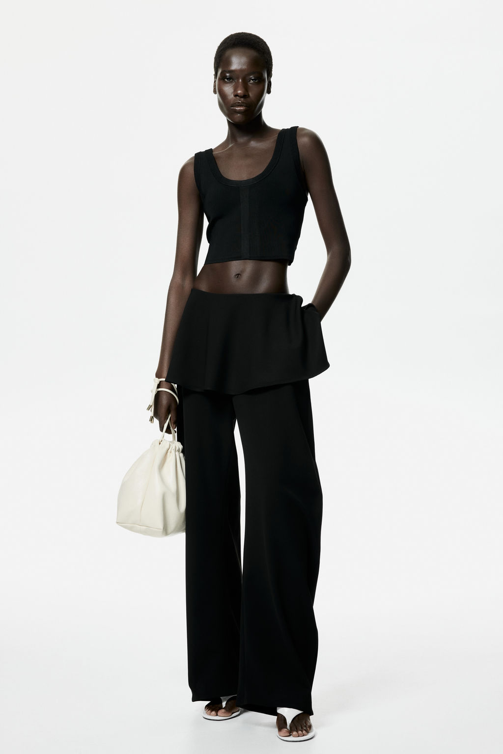 Pantal?n barrel con falda superpuesta - H&m фото 5