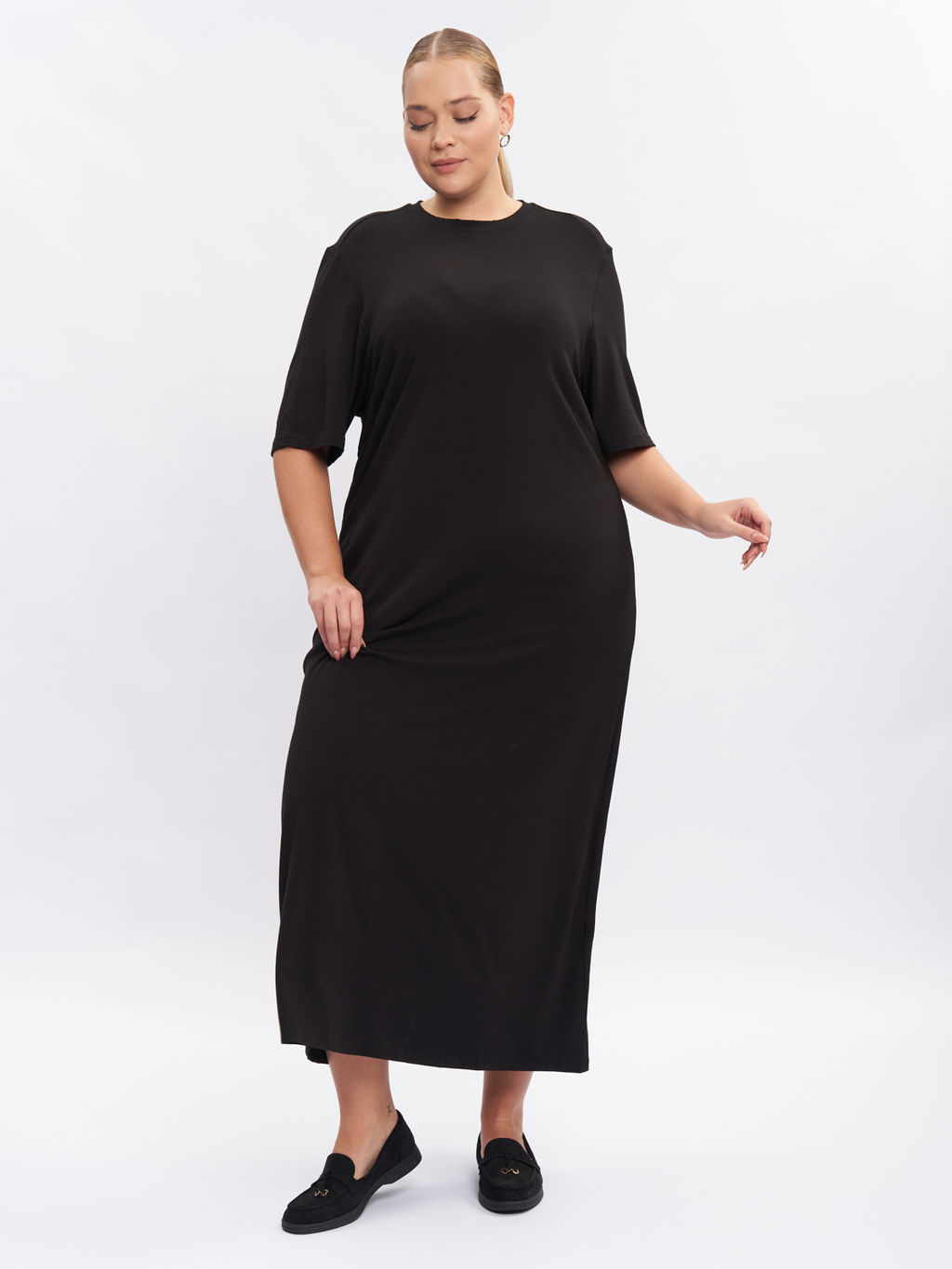 Платье из трикотажа PP51503BLK01