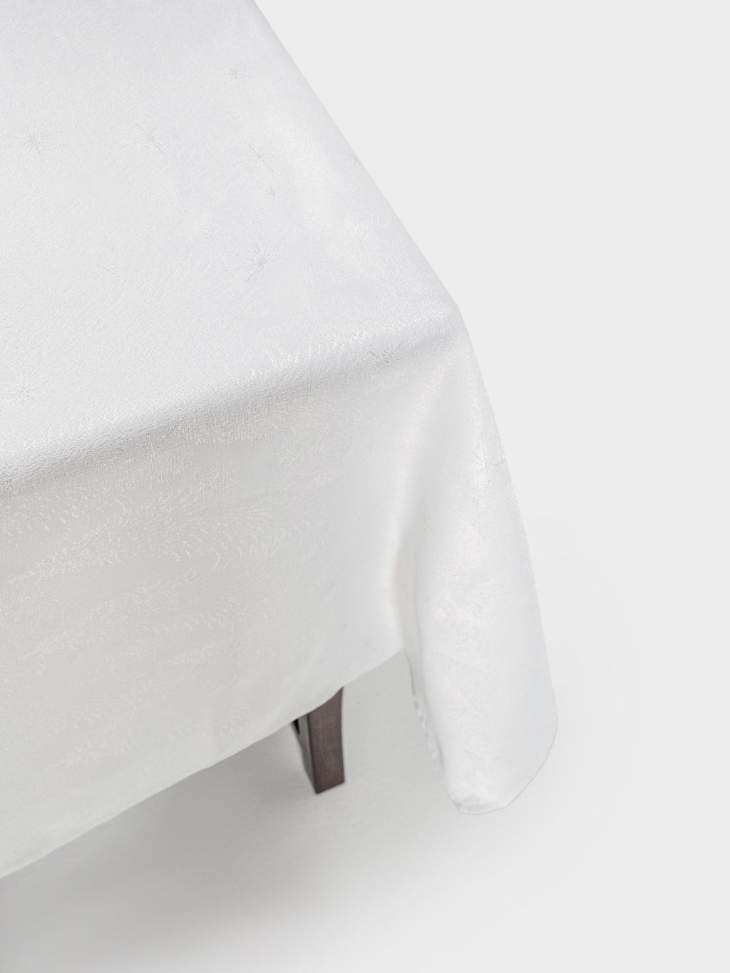 Скатерть, 160х160 см, жаккард, полиэстер, белая, Ели, White forest - Anna lafarg фото 3