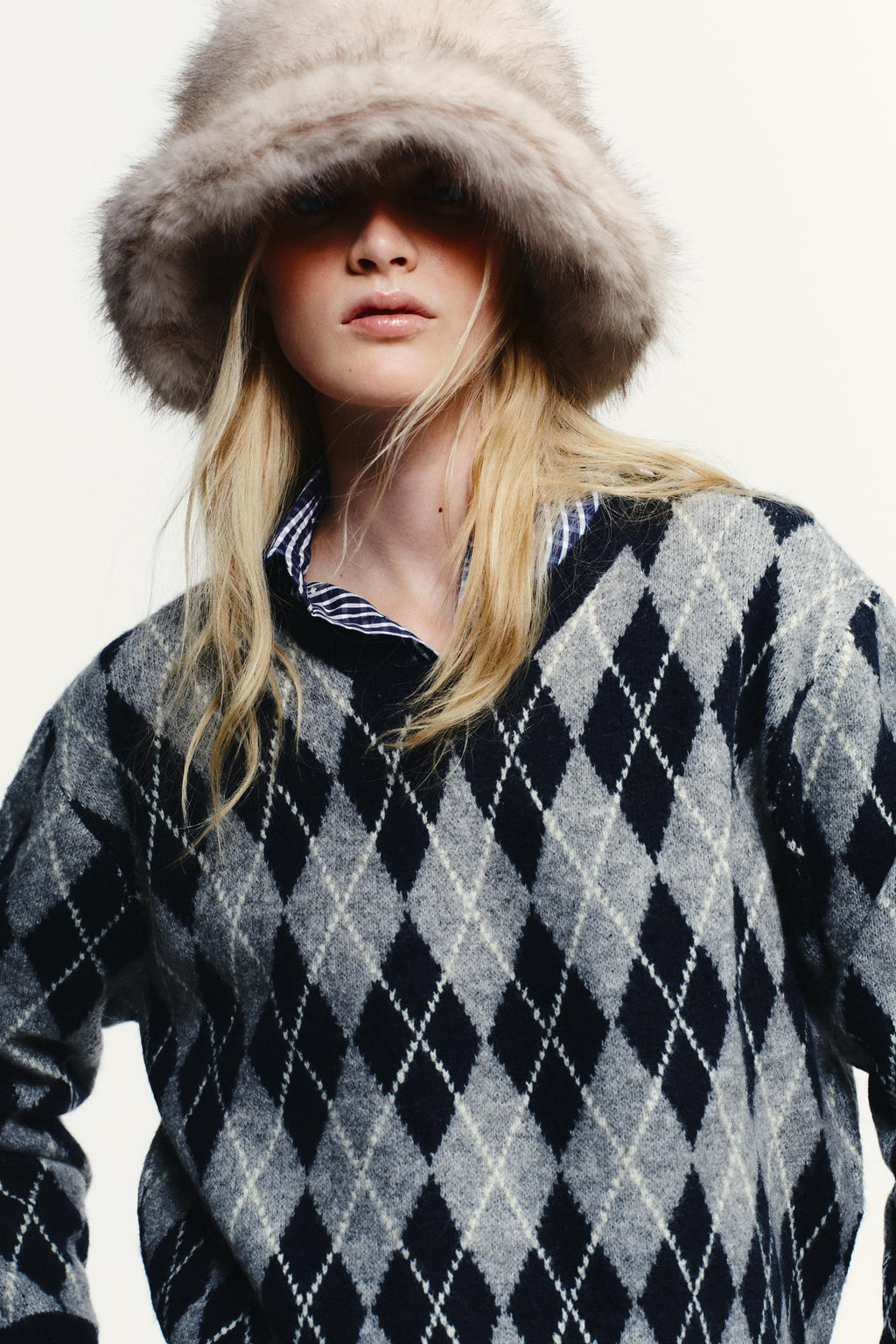 SHEEPSKIN BUCKET HAT - Zara фото 2