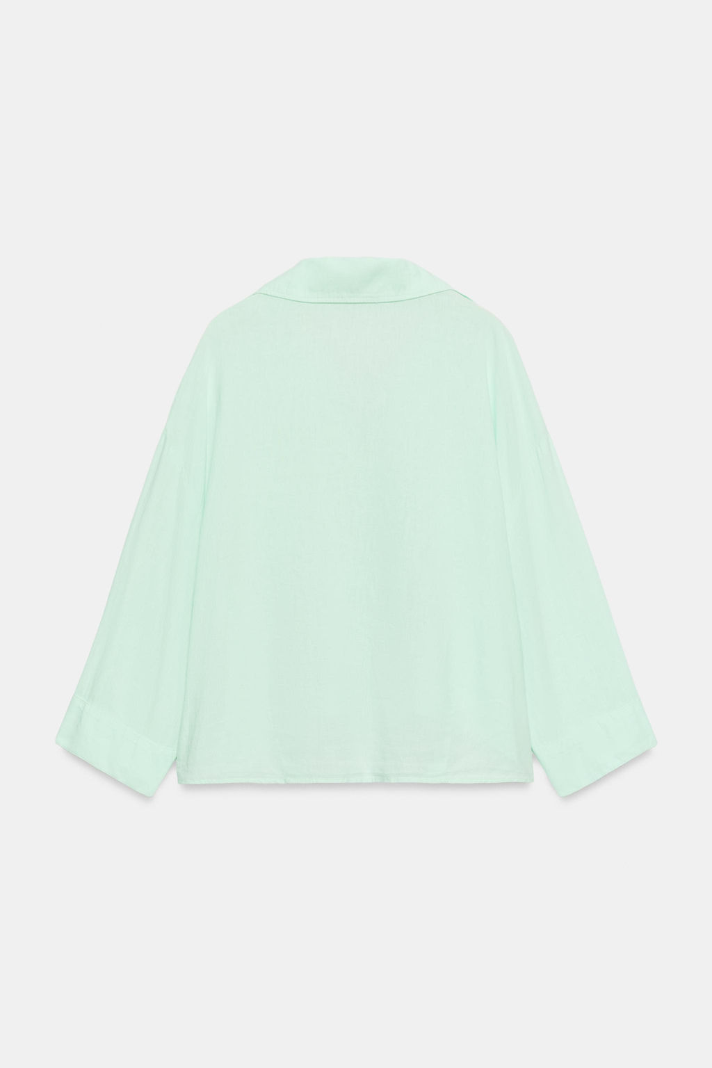 CAMISA FLUIDA CON LINO / Menta - Zara фото 7