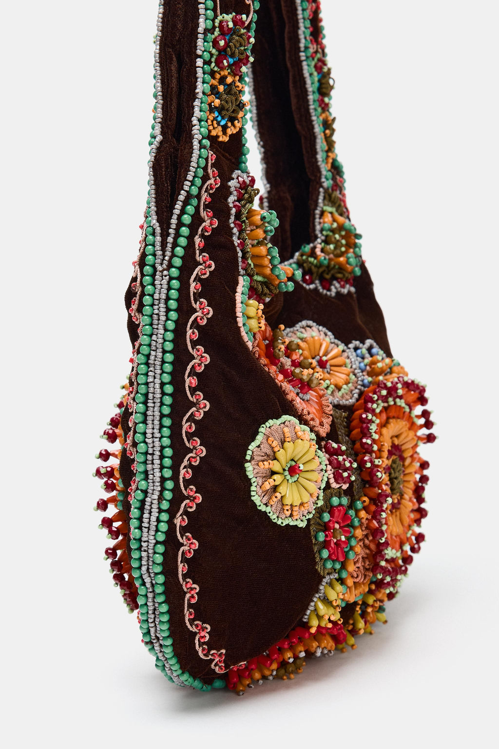 EMBROIDERED SHOULDER BAG