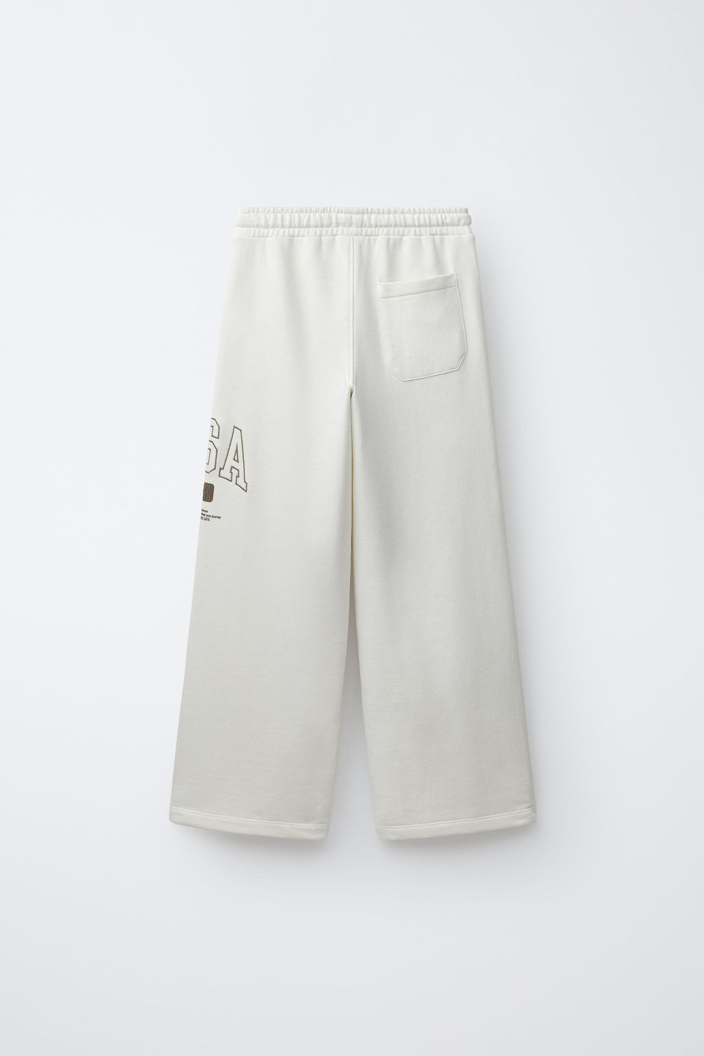 PANTAL?N WIDE LEG FELPA JOGGING / Crudo - Zara фото 4