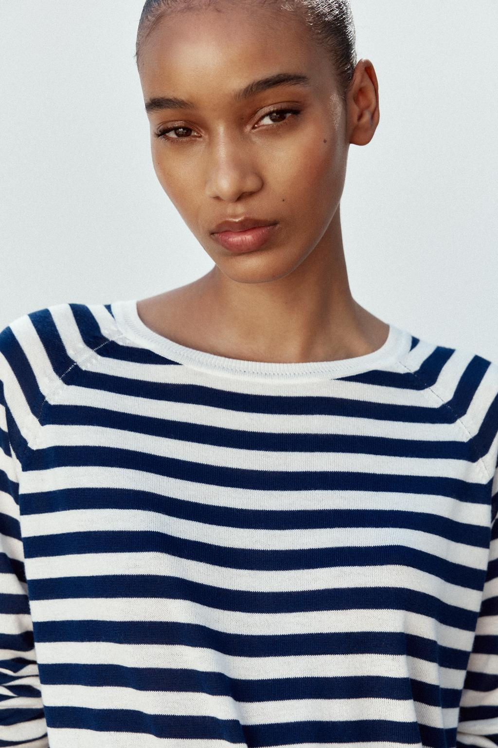 FINE KNIT STRIPED SWEATER - Zara фото 8