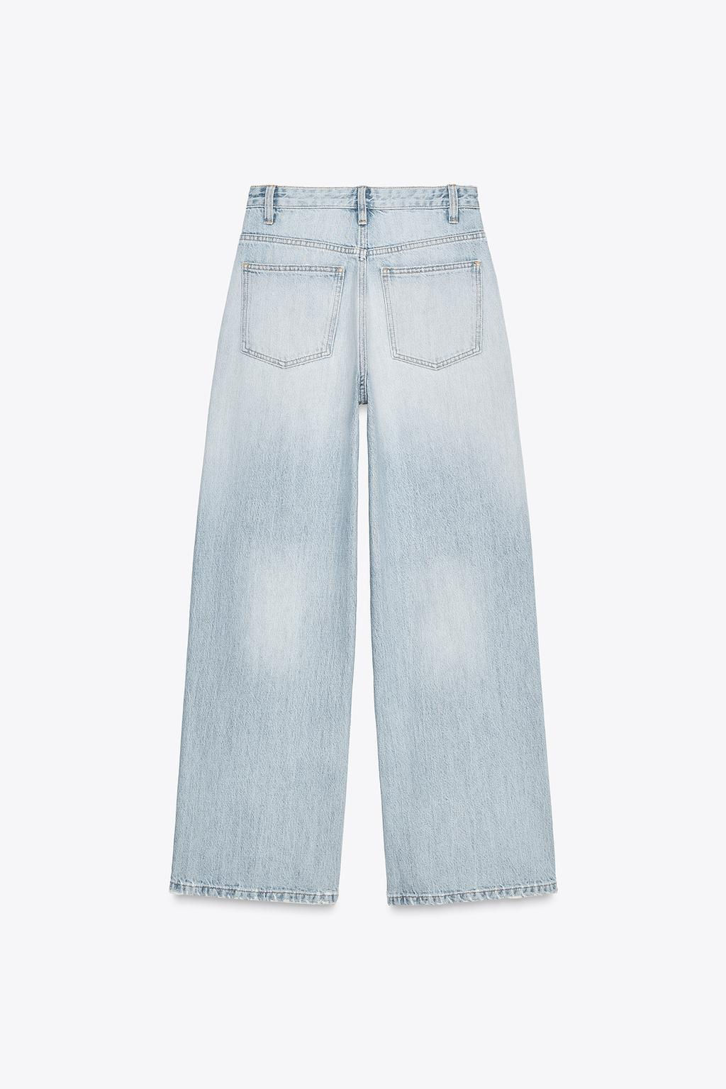 HIGH-WAIST WIDE-LEG TRF JEANS - Zara фото 10