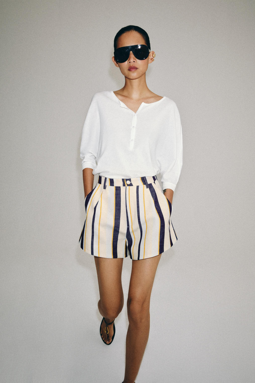 SHORTS RAYA PLIEGUE ZW COLLECTION / Multicolor - Zara фото 3