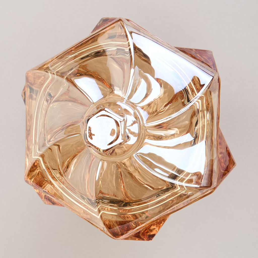 БЛЮДО С КРЫШКОЙ НА НОЖКЕ BOHEMA AMBER ДИАМЕТР=11,5 СМ ВЫСОТА=16,5 СМ - Lefard фото 8