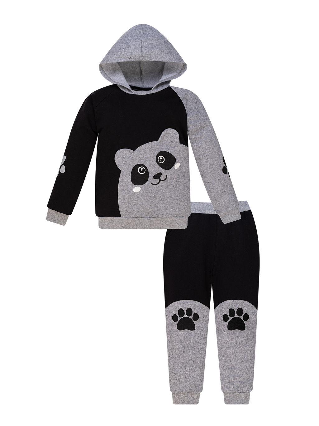 Костюм детский черныймеланж панда