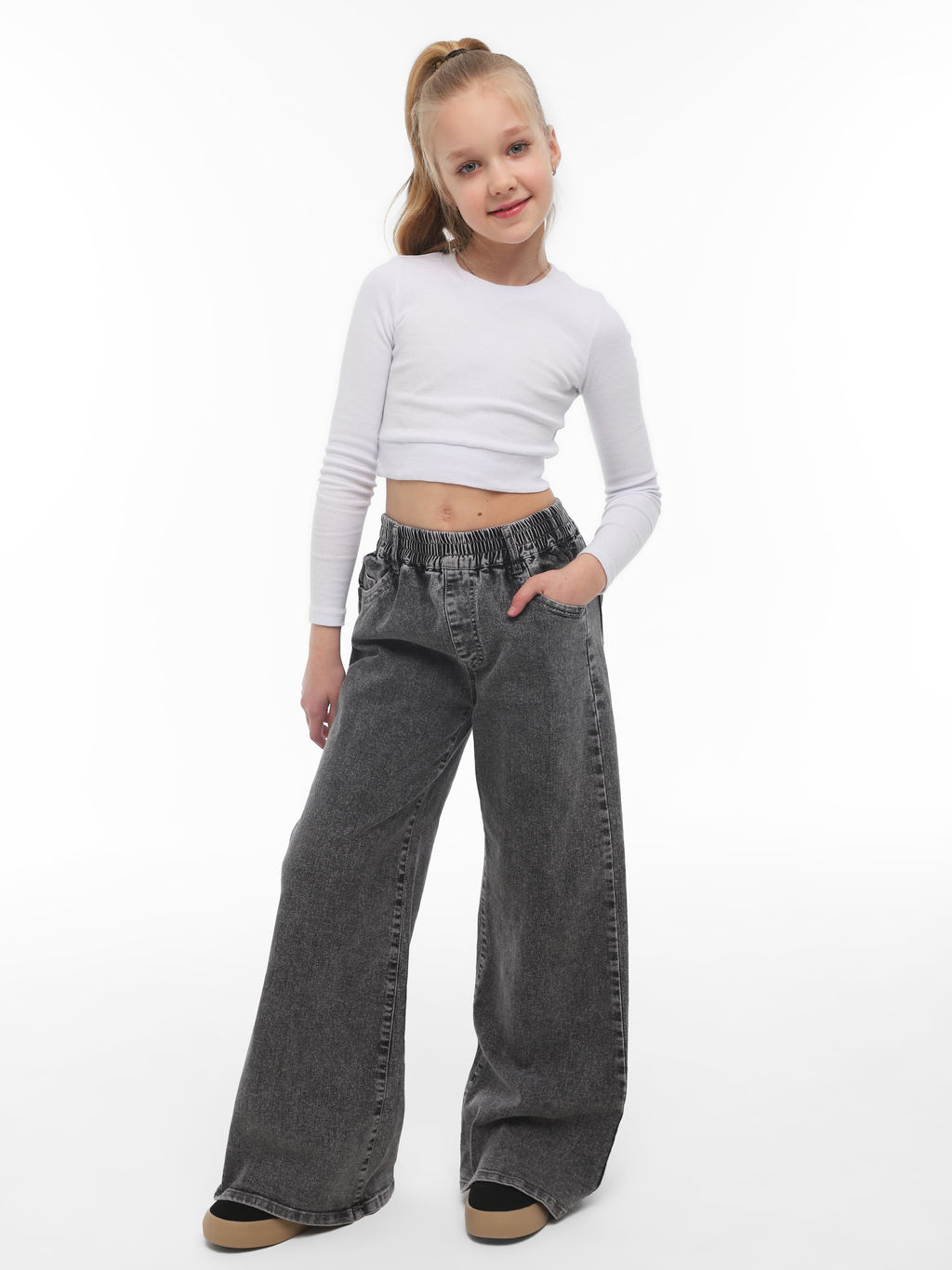 Джинсы-палаццо для девочек - СИНЯЯ МОДА фото 3