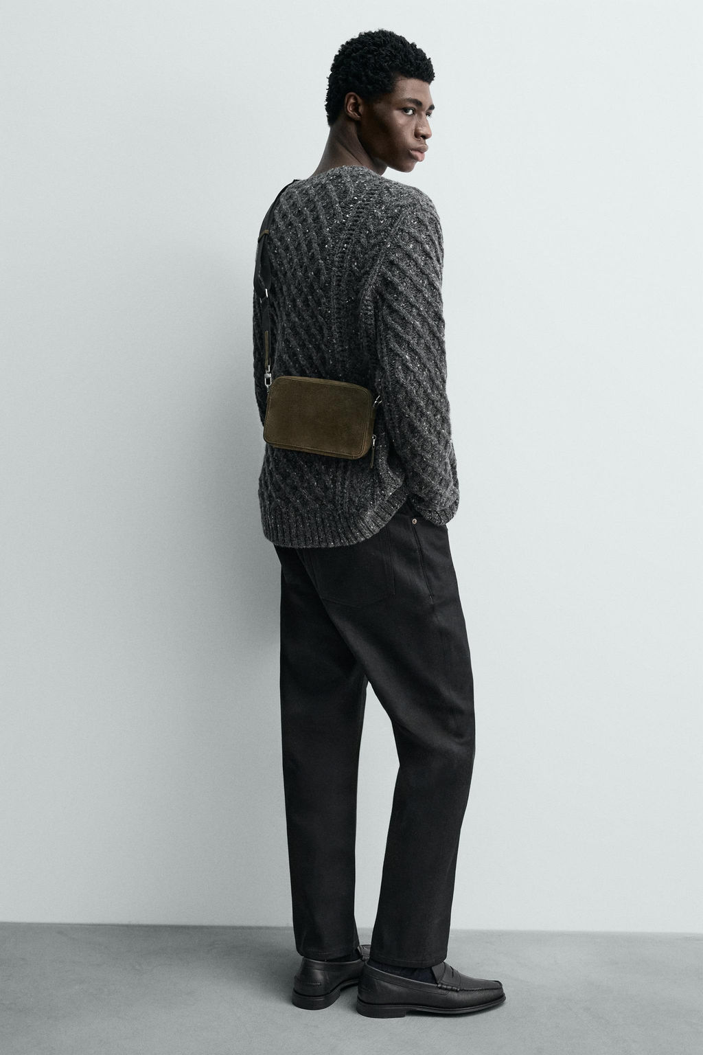 LEATHER CROSSBODY BAG - Zara фото 2