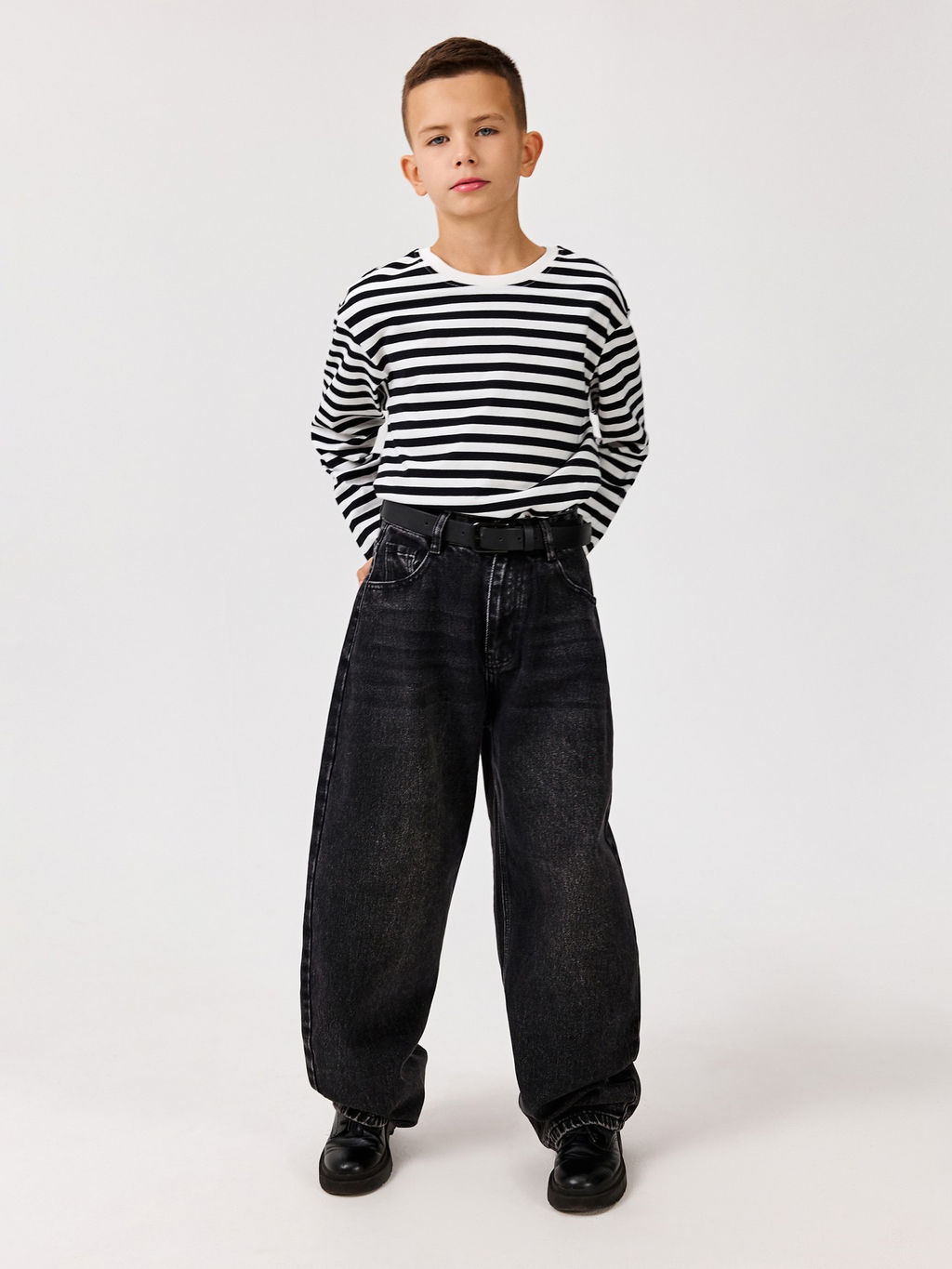 ACOOLA / Джемпер детский Nerl черно-белый