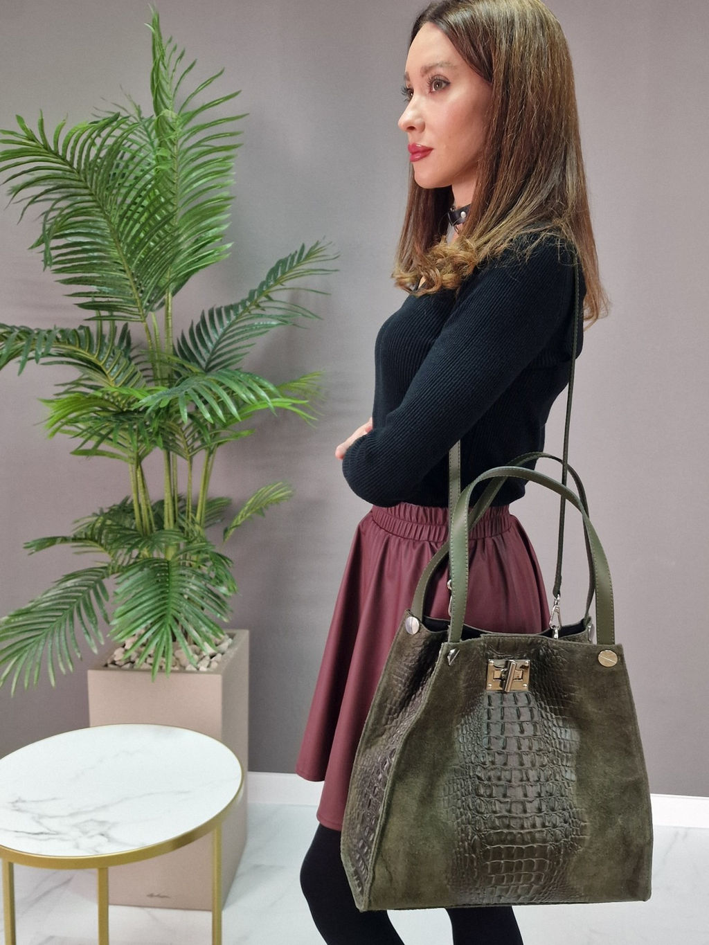 Сумка женская из телячьей кожи