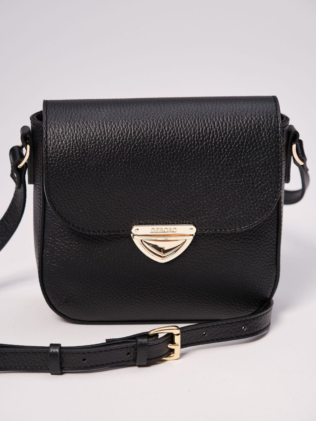 Сумка кожаная через плечо Deboro 3158 черный