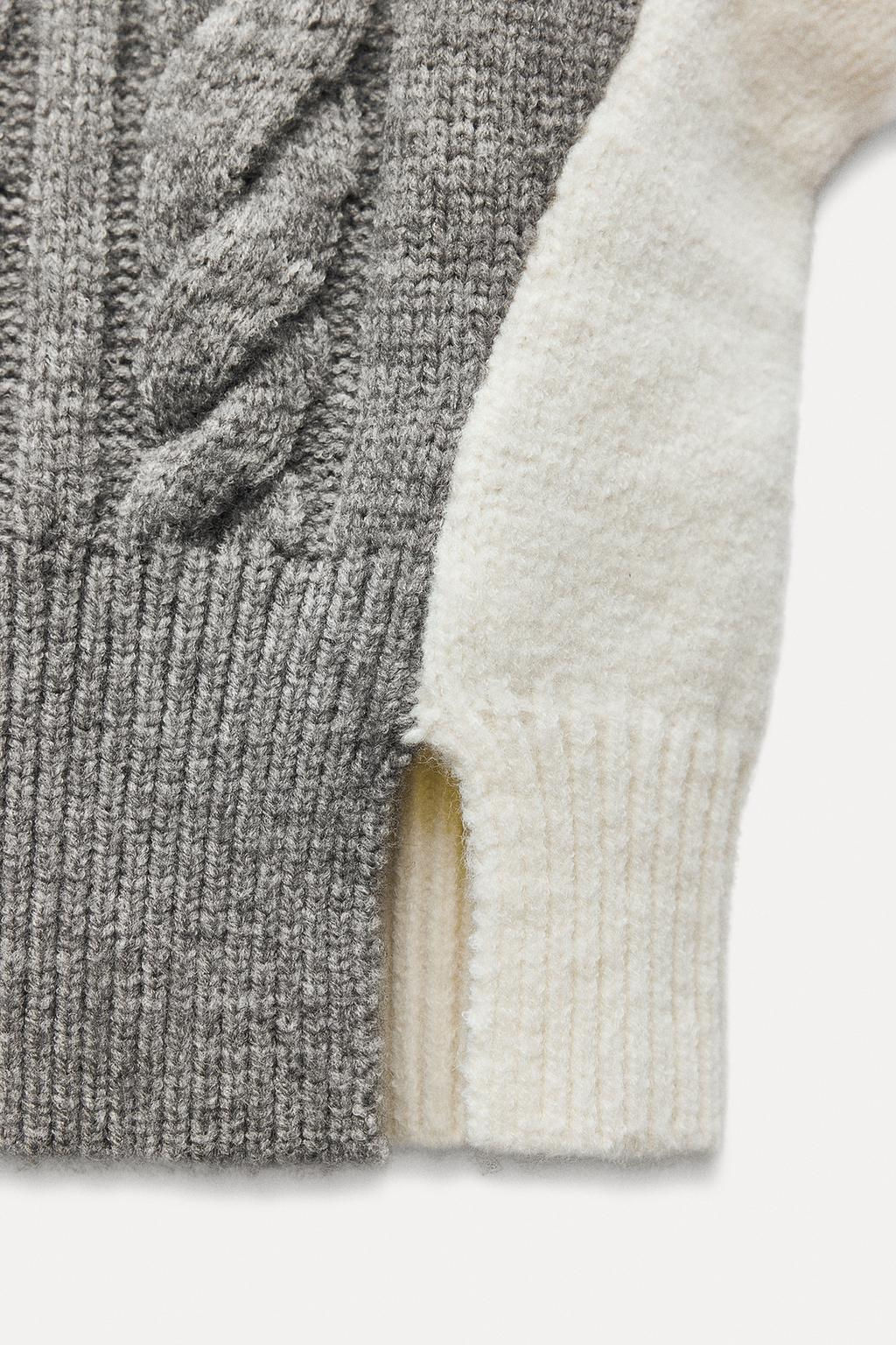 CABLE-KNIT VEST - Zara фото 8