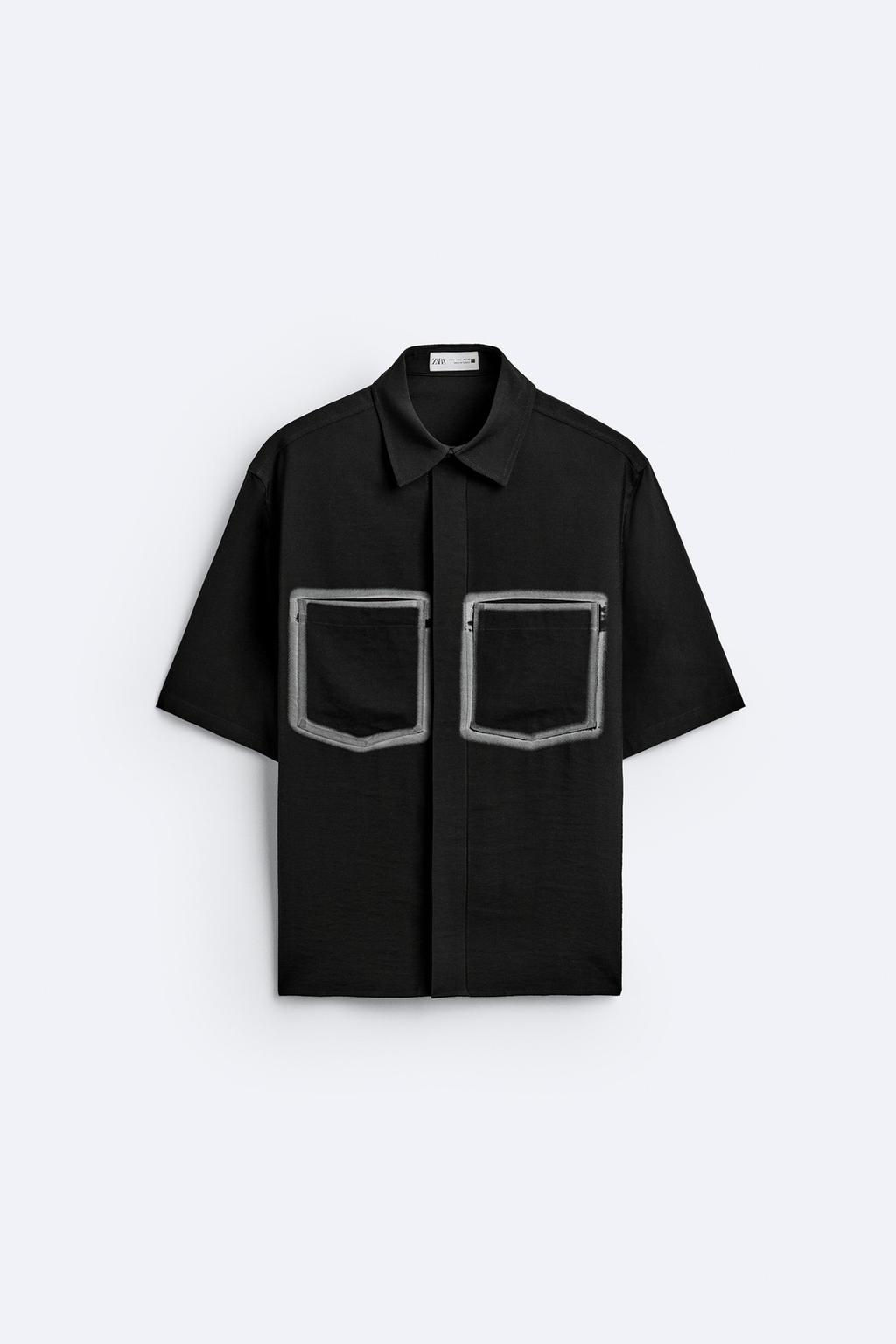 SHIRT WITH CONTRAST POCKETS - Zara фото 6