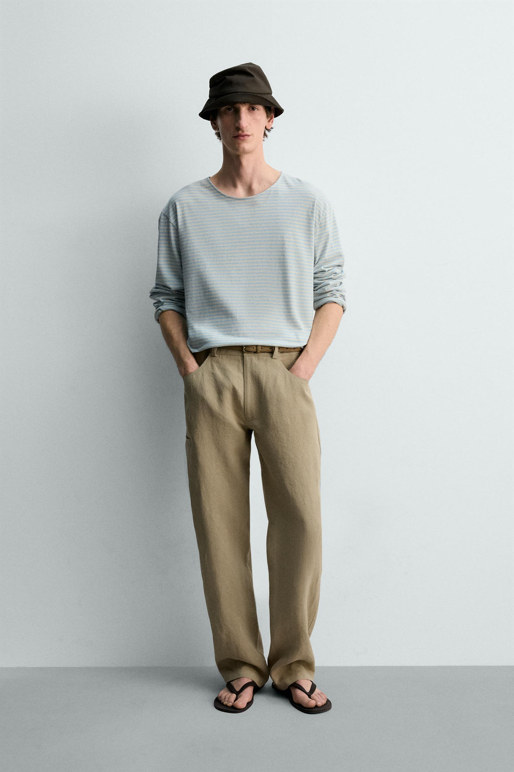 CAMISETA JACQUARD RAYAS LIMITED EDITION / Azul claro