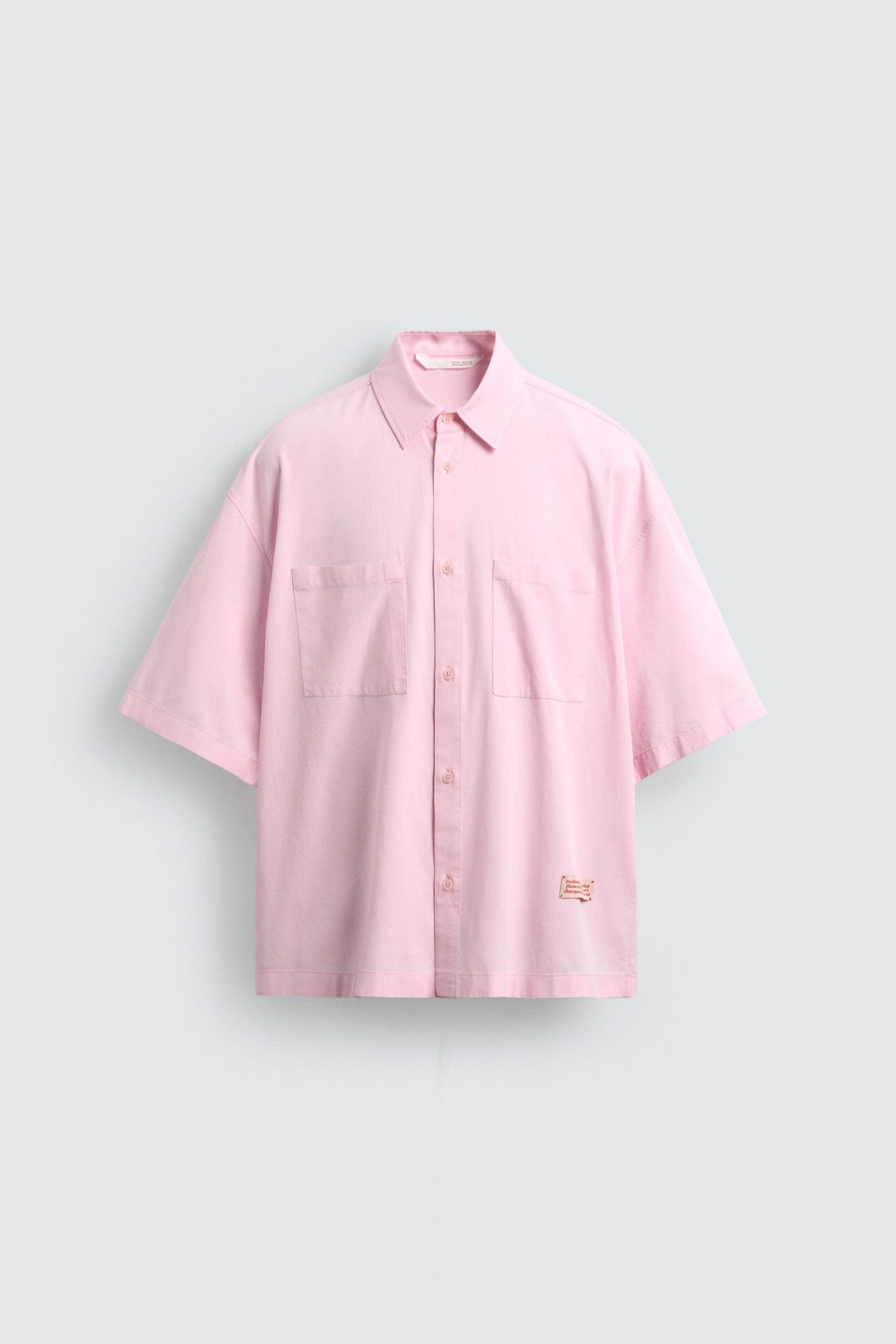 CAMISA BOXY FIT TEXTOS ESTAMPADOS / Rosa - Zara фото 8