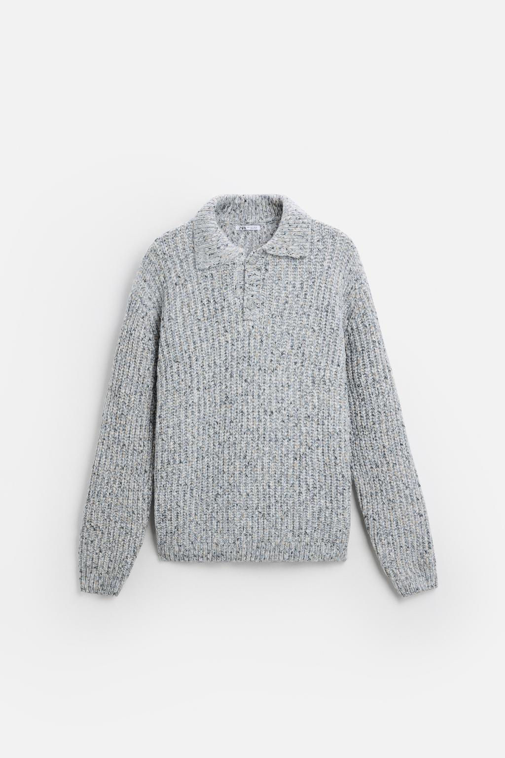 TEXTURED KNIT POLO SHIRT - Zara фото 6