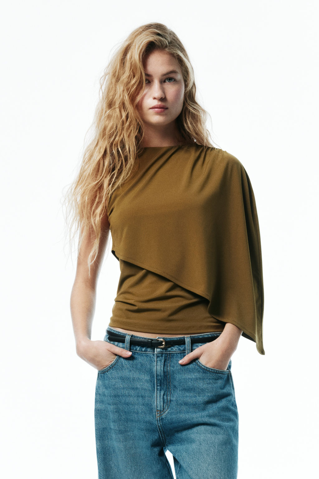 Top con detalle efecto capa - H&m фото 6