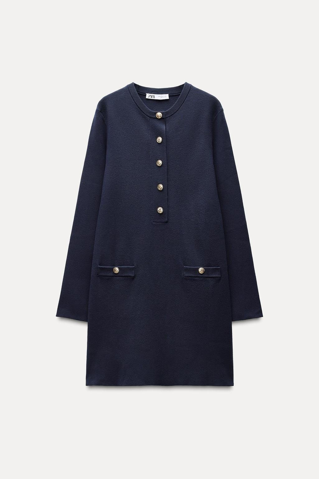 PLAIN KNIT MINI DRESS - Zara фото 5