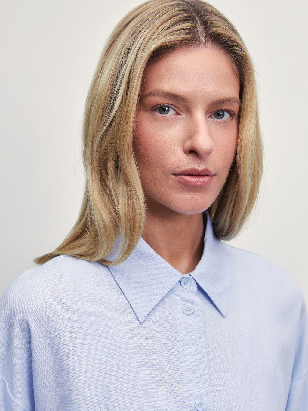 Льняная рубашка прямого кроя / Zarina  фото 7