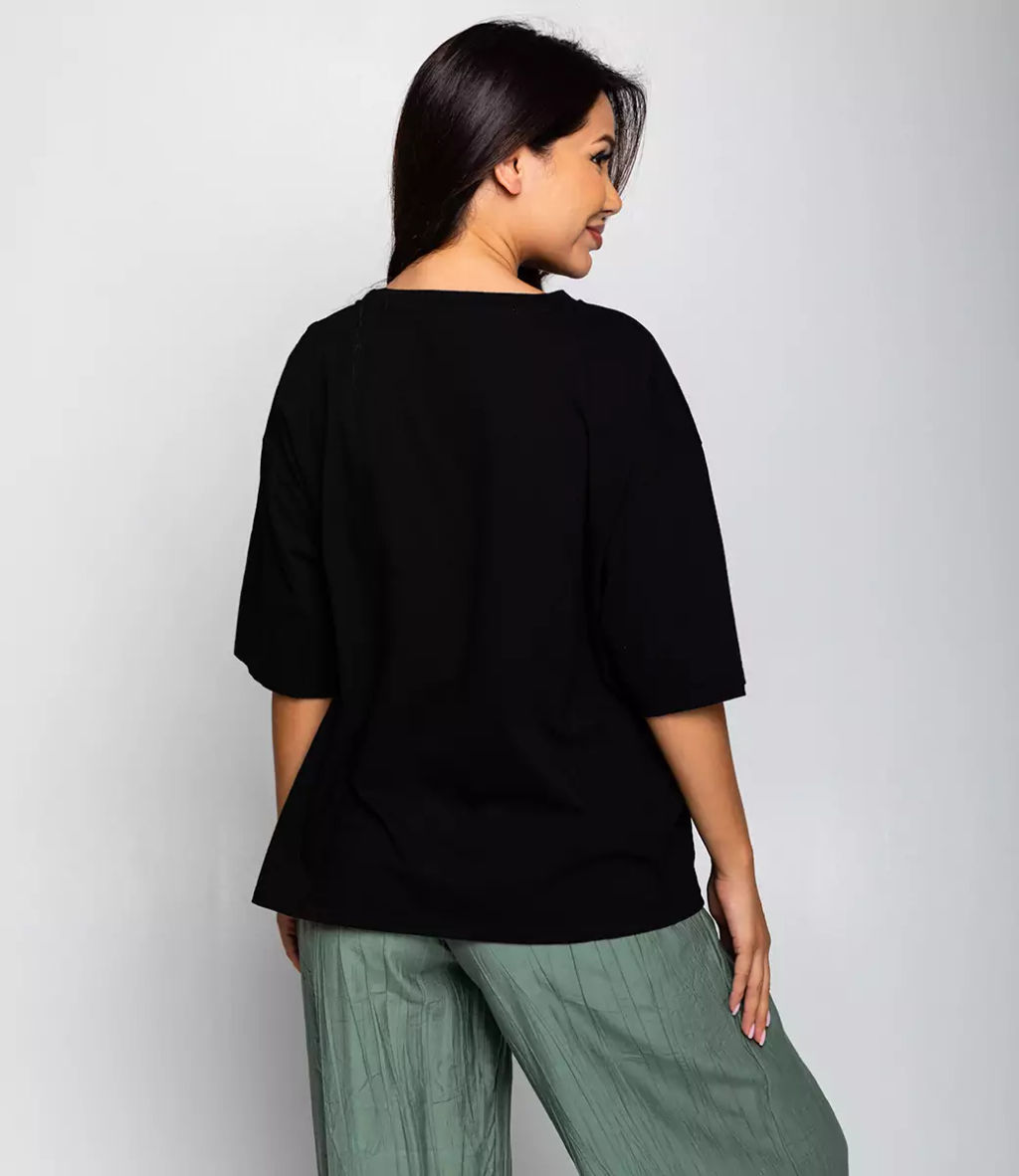 Футболка #БШ2454, чёрный - Dommod фото 3