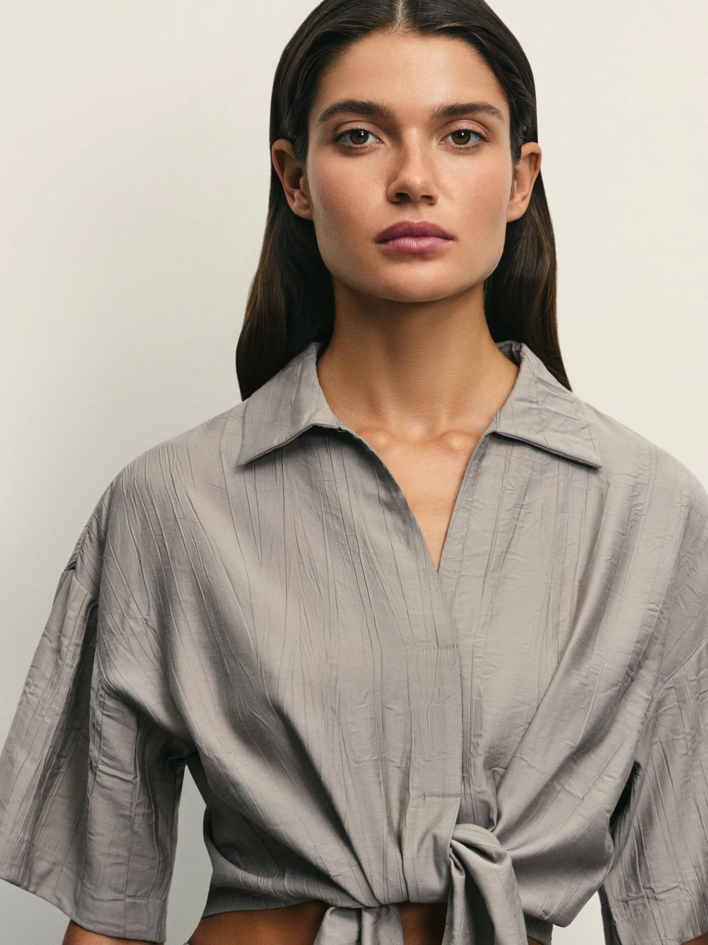 Блузка из вискозы с завязками / Zarina  фото 7