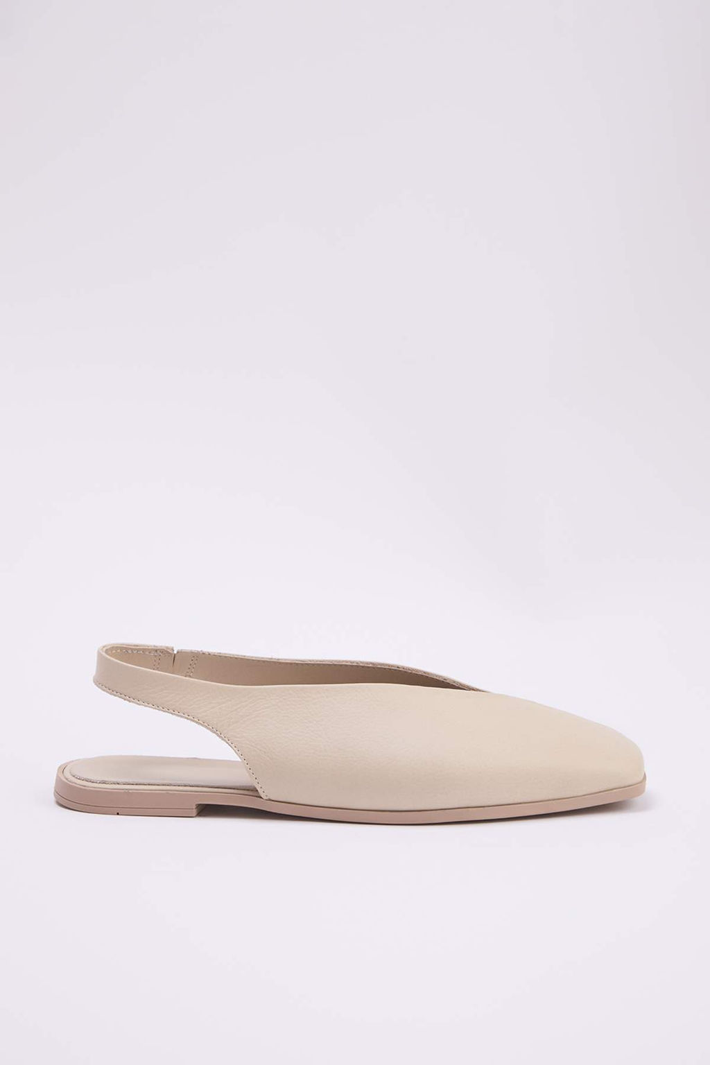 Bej Hakiki Deri Arkas? Ac?k Kare Burun Kad?n Babet TAKSS25BE00018