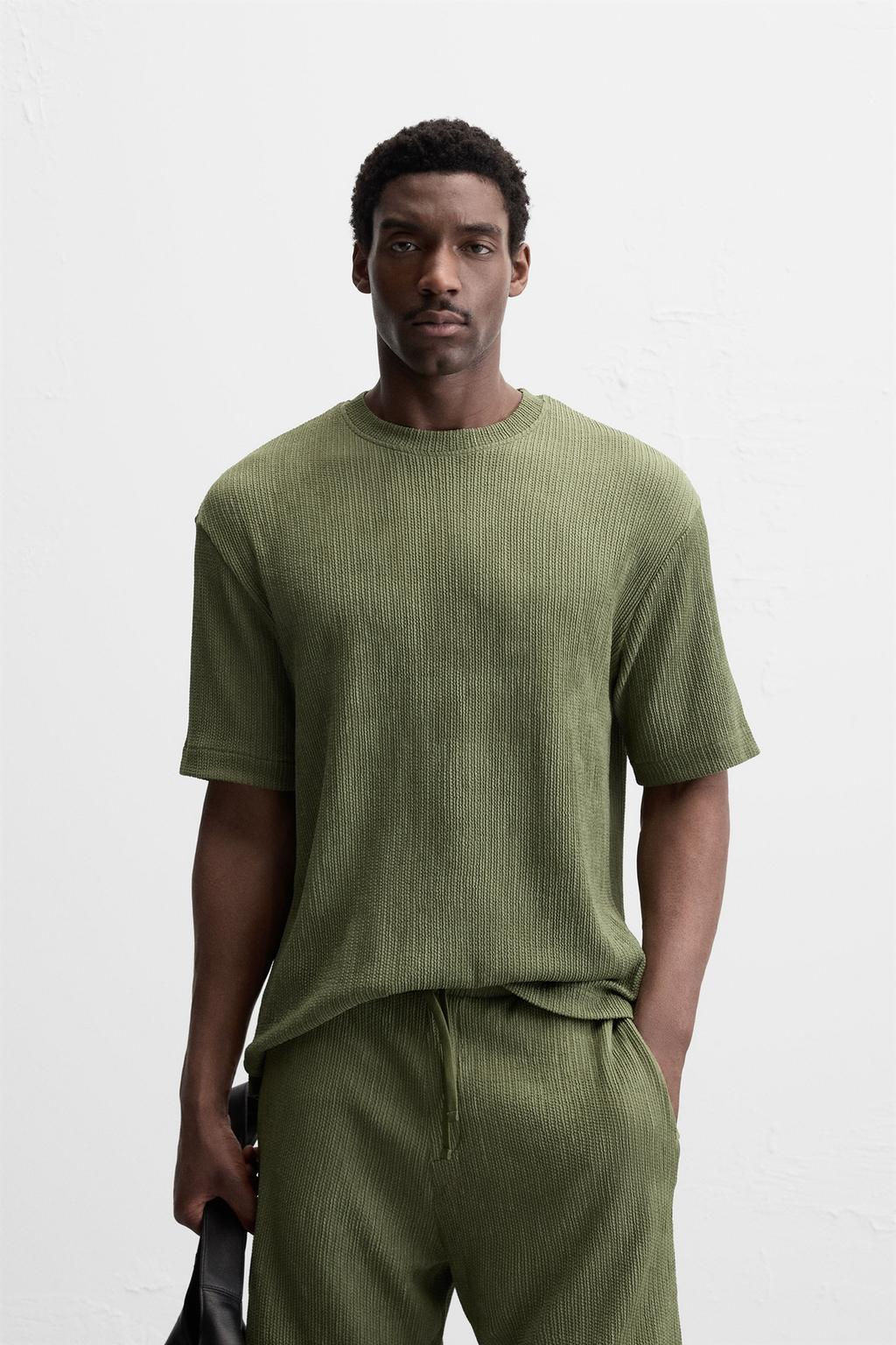 TEXTURED JACQUARD T-SHIRT - Zara фото 18