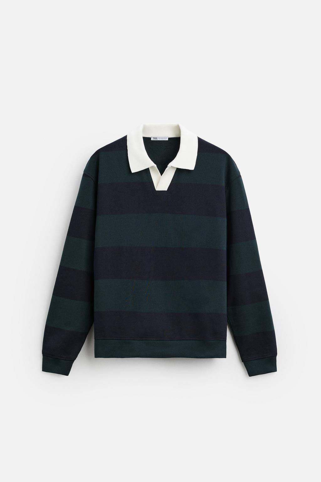 CONTRAST STRIPED POLO SHIRT - Zara фото 6