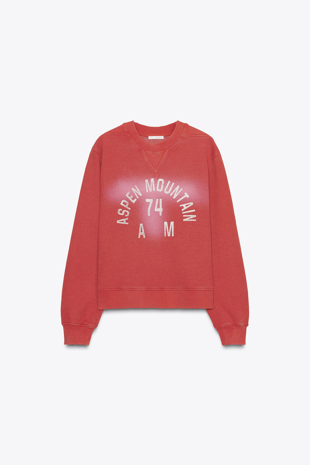 FADED-EFFECT SWEATSHIRT WITH SLOGAN