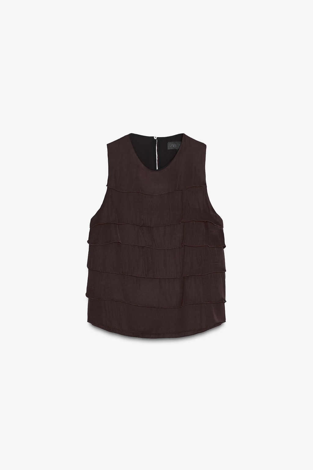 SATIN TOP WITH RUFFLES - Zara фото 6