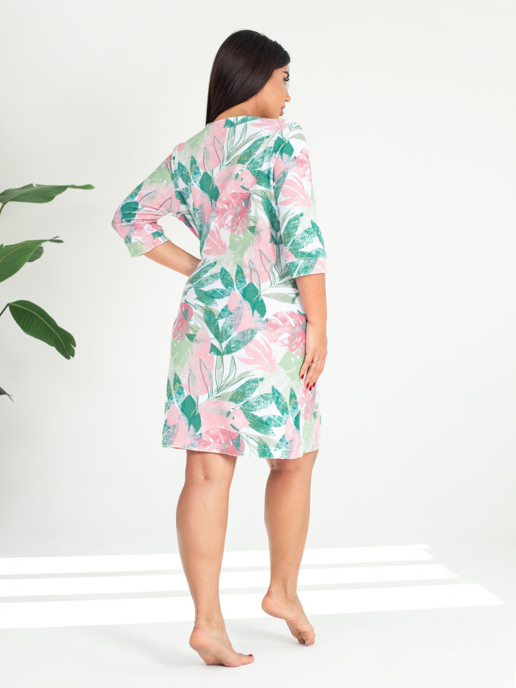 Халат женский махровый на молнии ВИТАЛИНА ЗЕЛЕНЬ - Domtrik фото 2