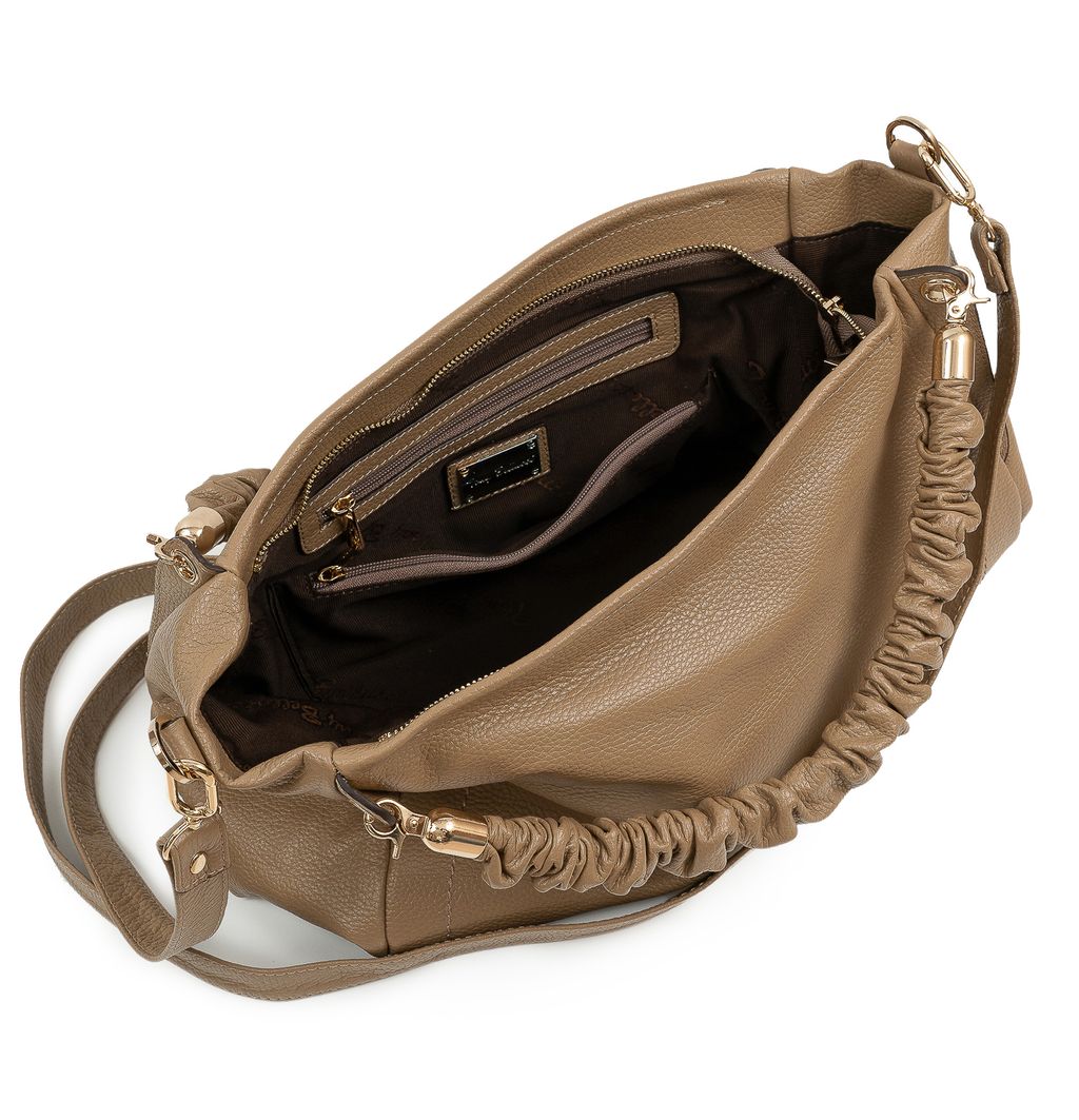 Сумка женская Sefaro Tony Bellucci TT-0658-9B из телячьей кожи бежевая 36×29×15 см  фото 3