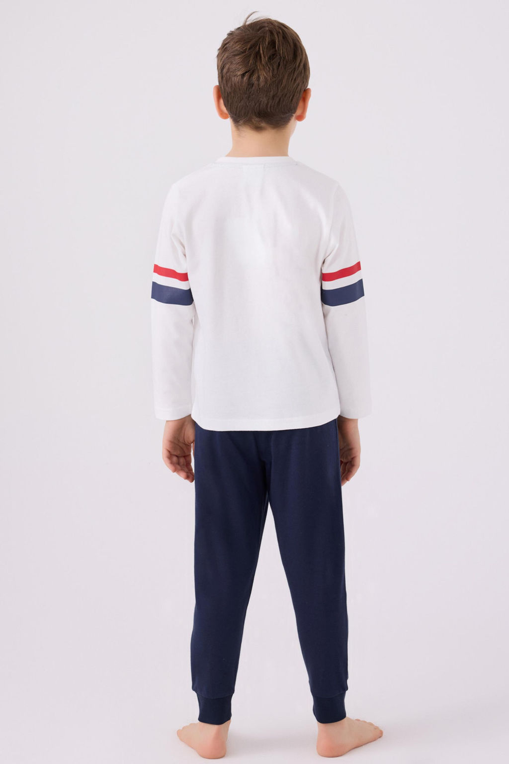 Кремовый пижамный комплект для мальчика Неожиданная скидка в корзине - U.s. polo assn фото 4