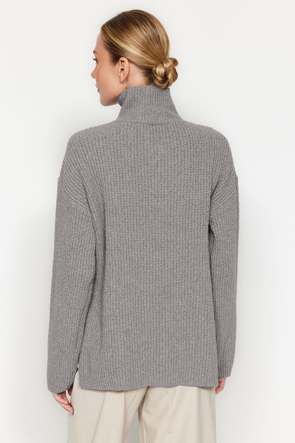 More Sustainable Antrasit Triko Kazak TWOAW24KZ01119 - Trendyolmilla фото 14