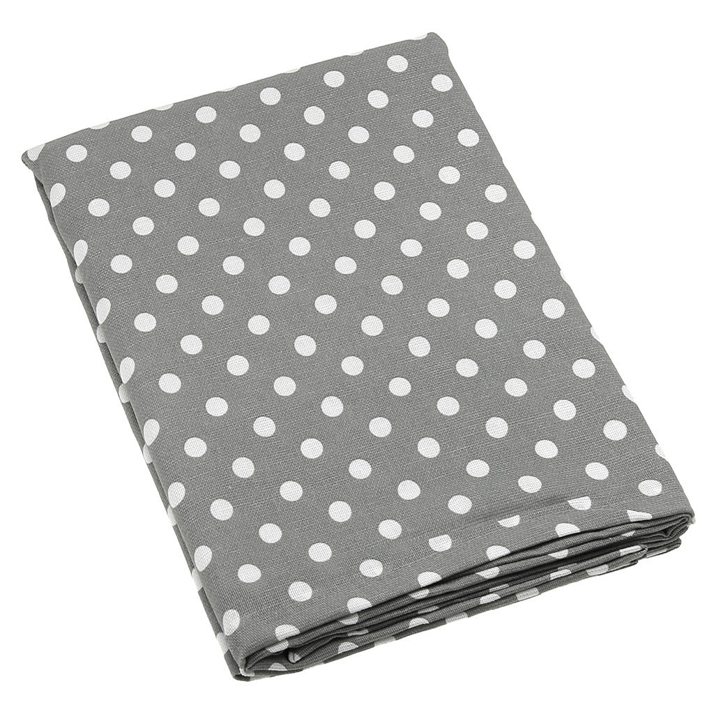Скатерть 200х145см Горох серый, длина стола до 160см, на 6-8 персон, хлопок Оптима 171г/м2, упаковка классическая 28х41см, Домашняя мода (Россия)  фото 2