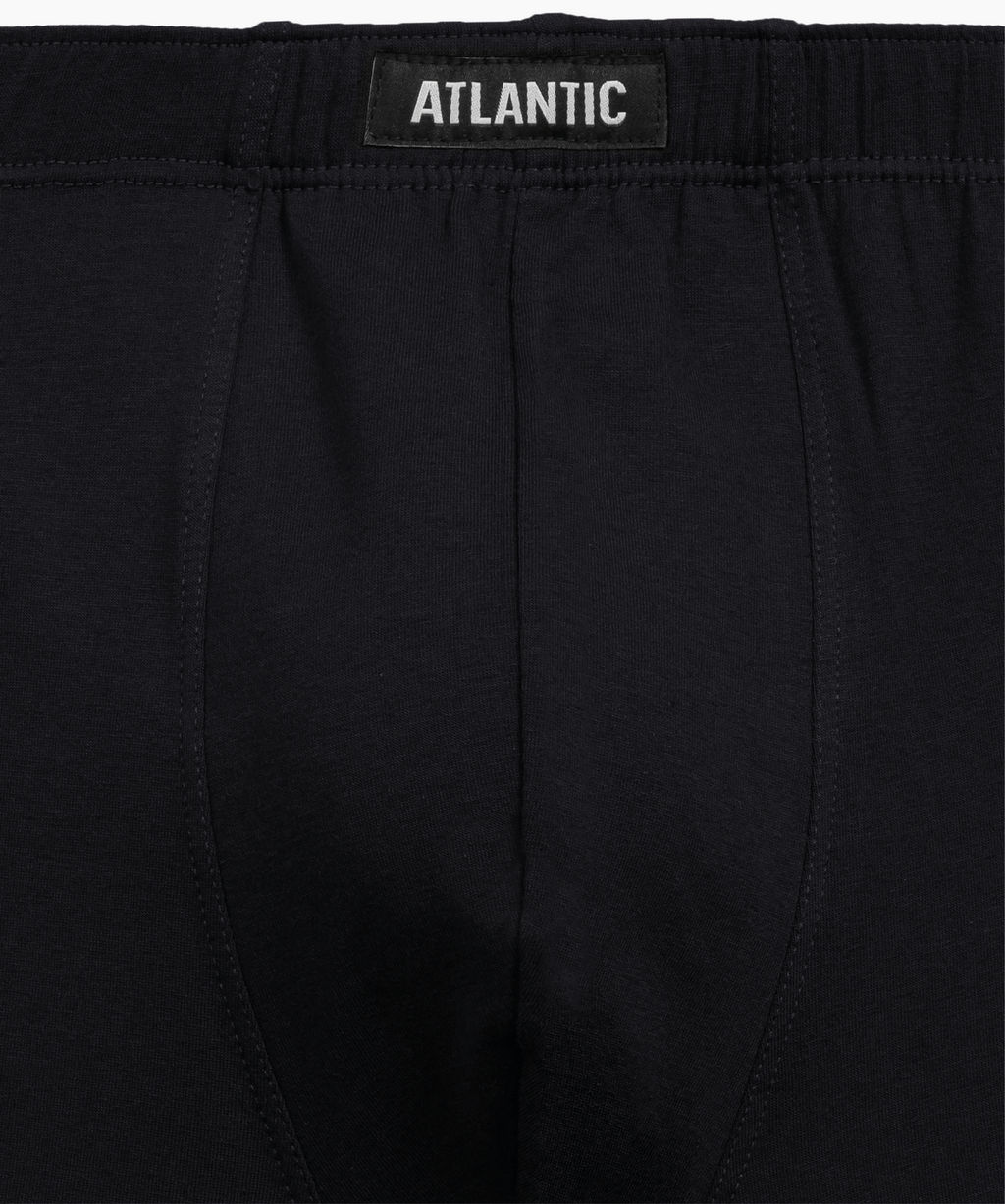 ATLANTIC 2MH-173 Трусы шорты Solid Long - набор 2 шт. черный + изумрудный  фото 4