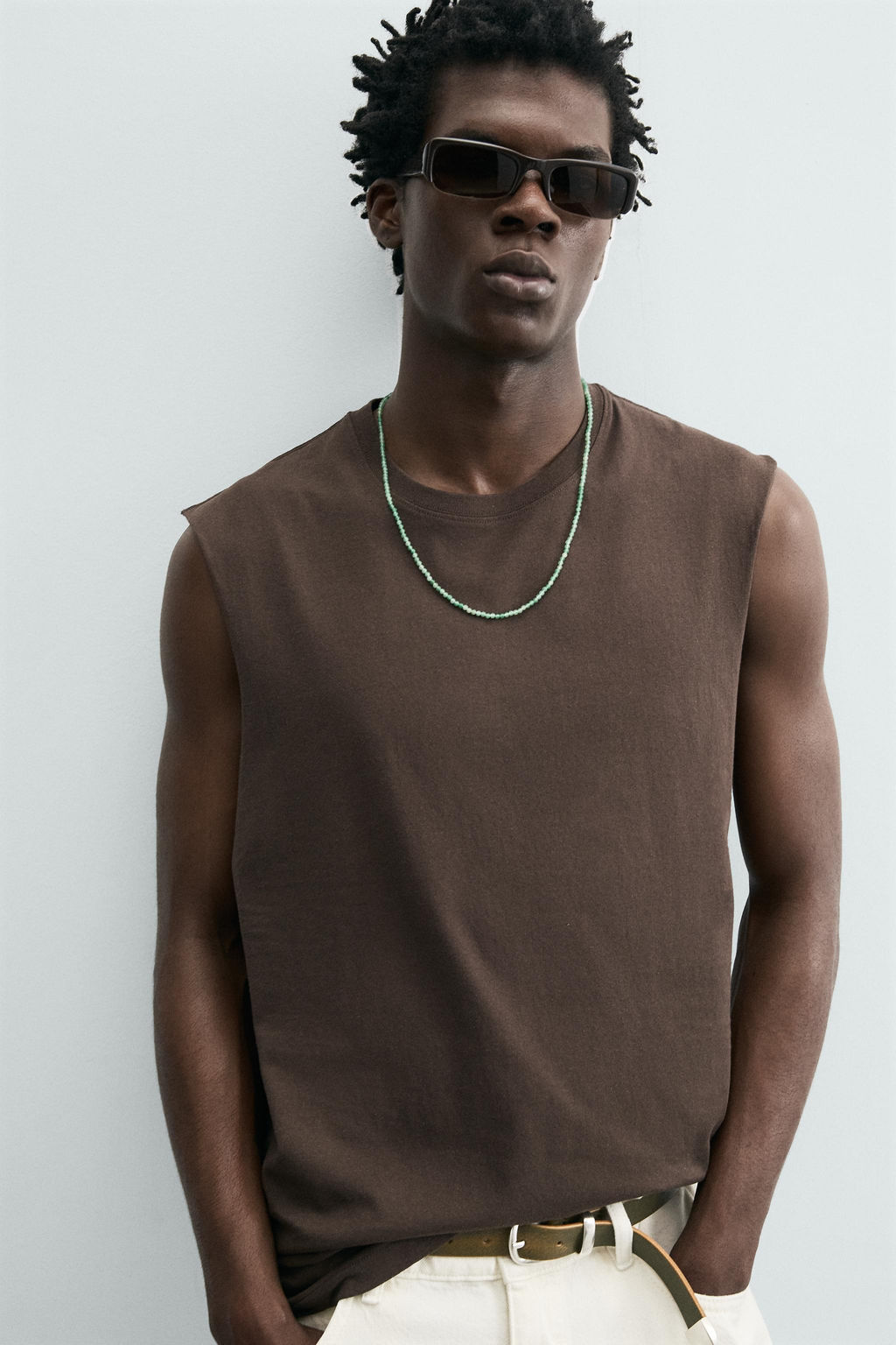 CAMISETA TANK LIGHTWEIGHT RELAXED FIT / Marr?n - Zara фото 5