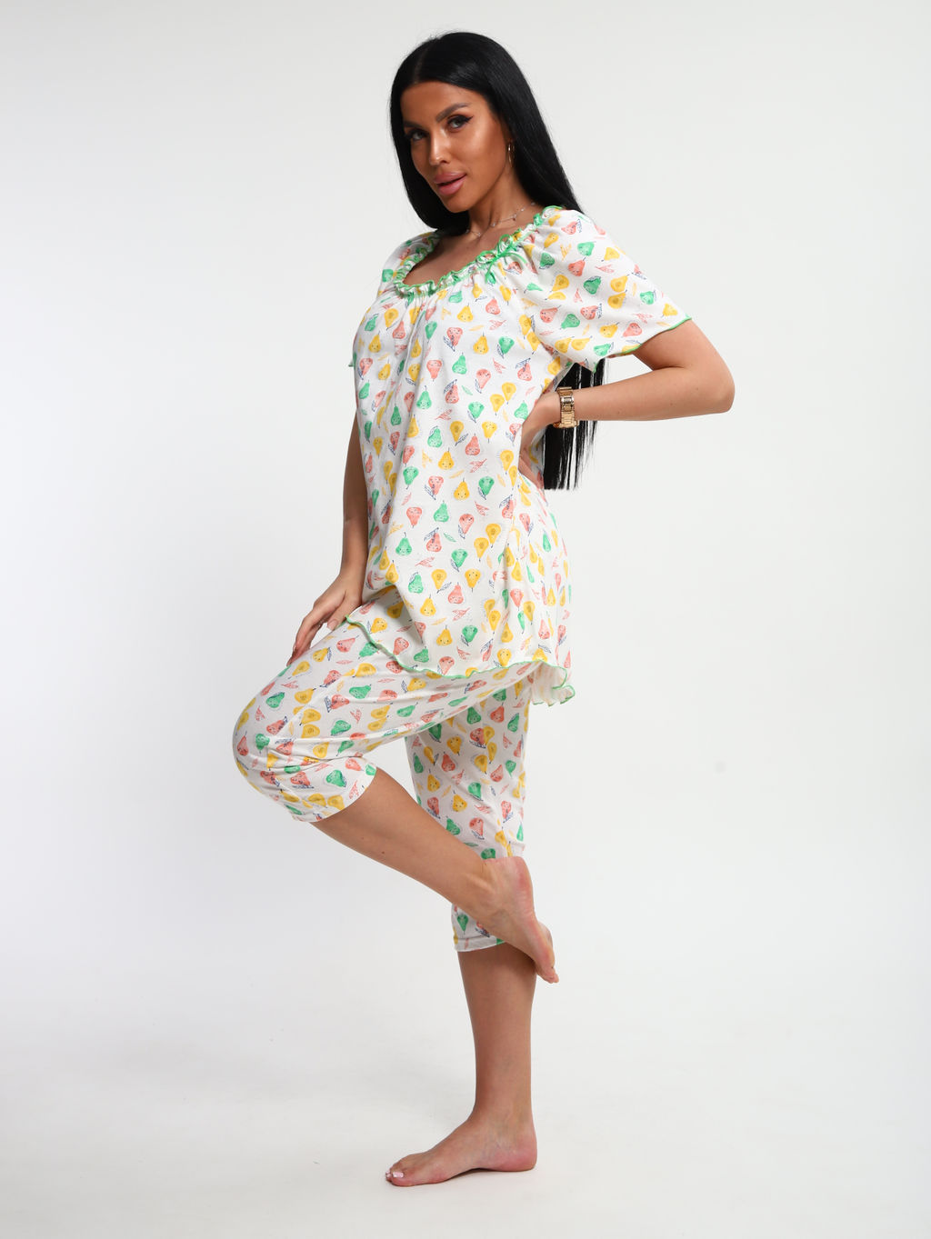 М43 Пижама Мальвина (груши на молочном)