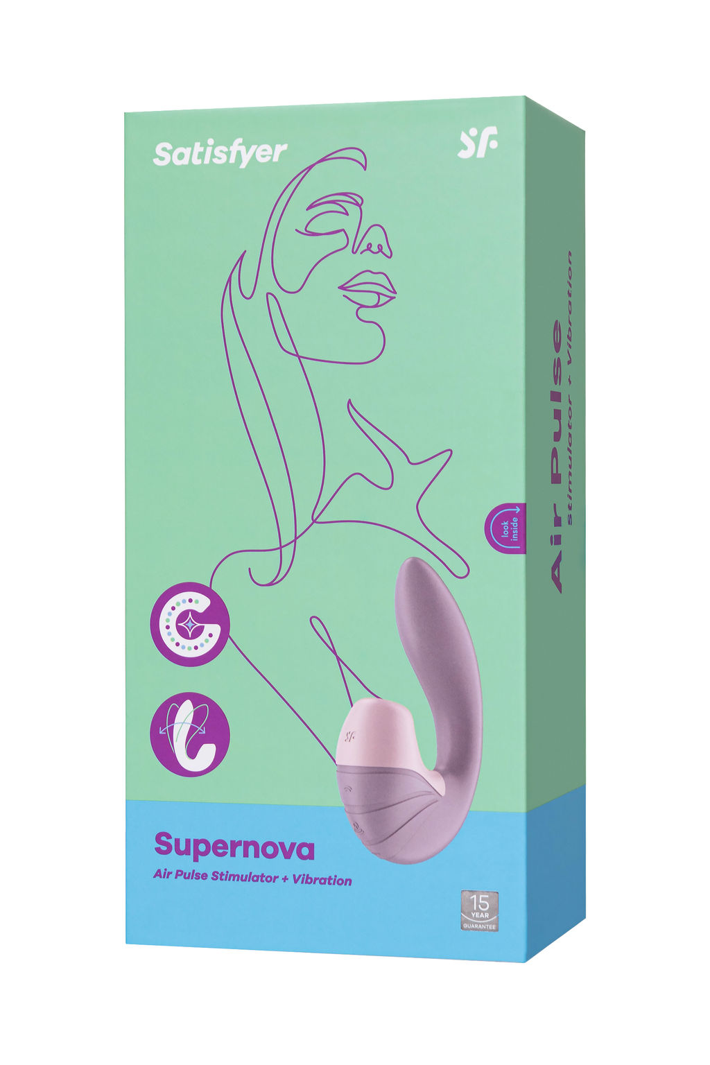 Вибратор Satisfyer Supernova, с вакуум-волновым стимулятором, силикон, розовый, 16,9 см фото 9