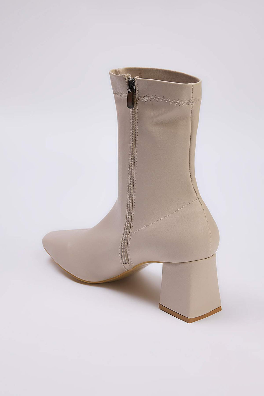 Kahverengi Strec Fermuarl? Kad?n Blok Topuklu Bot TAKAW26BO00002 - Trendyolmilla фото 9